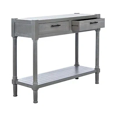 Kirkland's Dove Gray Turned Leg Rustic Console Table In Gray