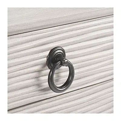 Kirkland's Rivera White Carved Rustic Quad Console Table In Neutral