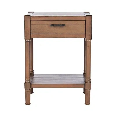 Kirkland's Geometric Industrial Pull Accent Table In Multi