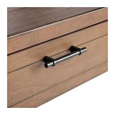 Kirkland's Geometric Industrial Pull Accent Table In Multi