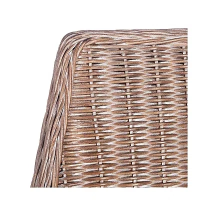 Kirkland's Rattan And Mahogany Accent Chair With Cushion In Multi