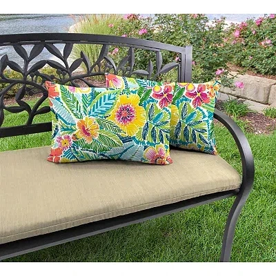 Kirkland's Summer Bay Outdoor Lumbar Pillows In Multi