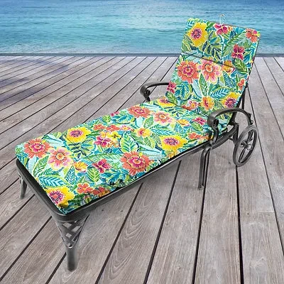 Kirkland's Pensacola Floral Outdoor Chaise Cushion In Multi