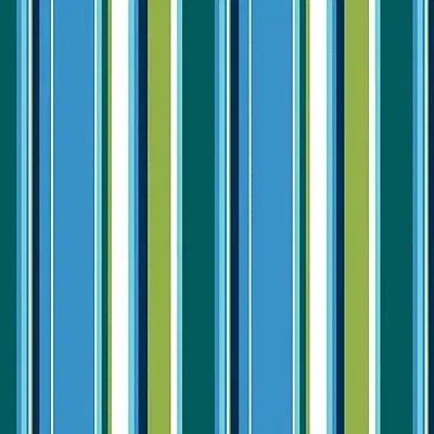 Kirkland's Green Capri Stripes Outdoor Chair Cushion In Blue