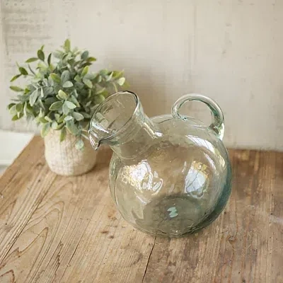 Kirkland's Tilted Mouthed Circular Pitcher In Green