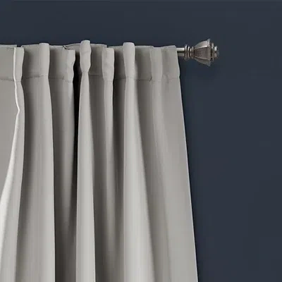 Kirkland's Light Gray Blackout Curtain Panel Set In Gray