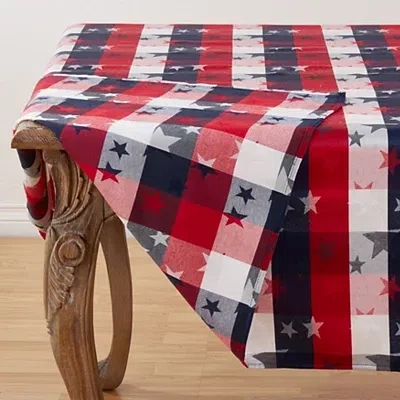 Kirkland's Plaid Stars And Stripes Tablecloth In Multi