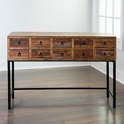 Kirkland's Console Table With Keeping Drawers In Brown