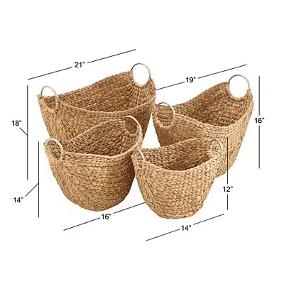 Kirkland's Dutch Woven Seagrass Baskets In Brown