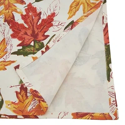 Kirkland's Autumn Foliage Outline Square Harvest Table Cloth In Multi