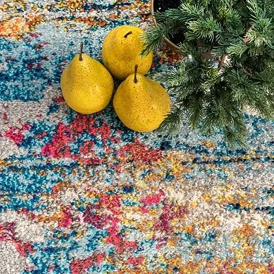 Kirkland's Abstract Pattern Area Rug In Multi