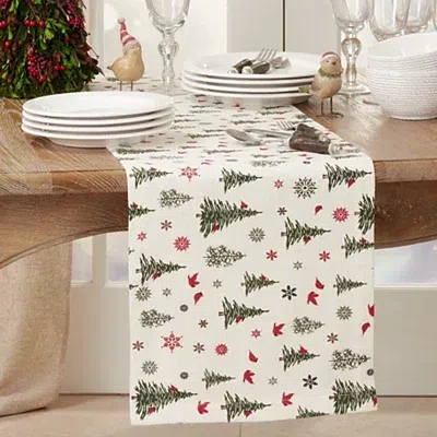 Kirkland's Christmas Trees And Snowflakes Table Runner In Multi
