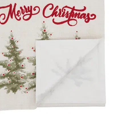 Kirkland's Merry Christmas Trees Table Runner In Multi