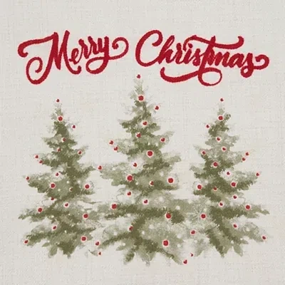 Kirkland's Merry Christmas Trees Table Runner In Multi
