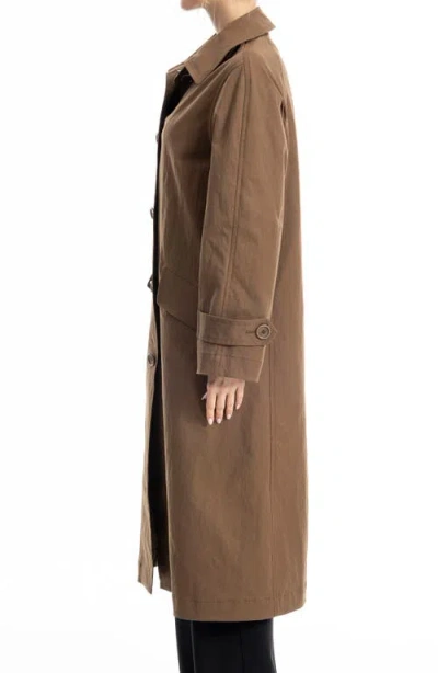Max Studio Long Jacket In Brown