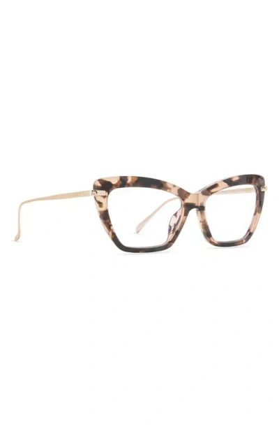 Diff Mila 54mm Cat Eye Optical Glasses In Brown