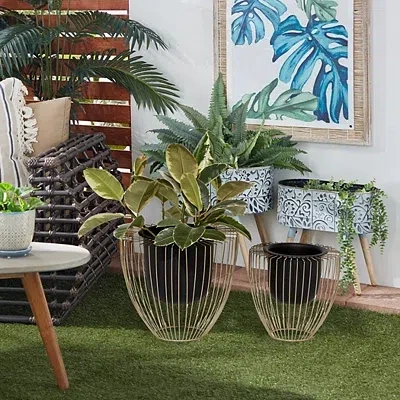 Kirkland's Open Frame Planters In Multi