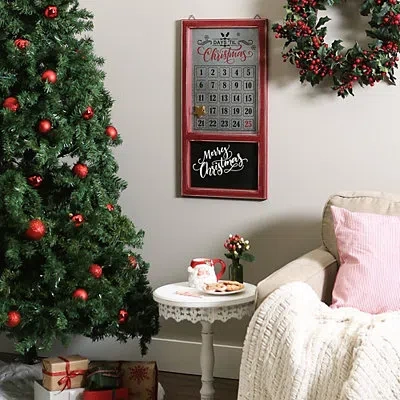 Kirkland's Galvanized Christmas Advent Calendar Plaque In Multi