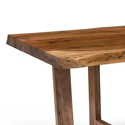 Kirkland's Live Edge Coffee Table With Crossed Legs In Brown