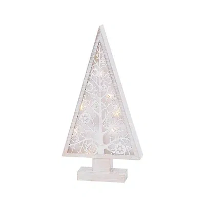 Kirkland's Pre-lit White Wood A-frame Tree In Multi
