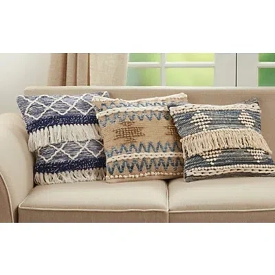 Kirkland's Multi Texture Chindi Jute Pillow In Multi