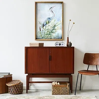 Kirkland's Heron Wood Framed Canvas Art Print In Multi