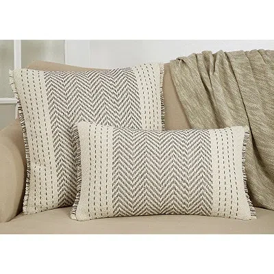 Kirkland's Chevron Long Stitch Square Throw Pillow In Multi