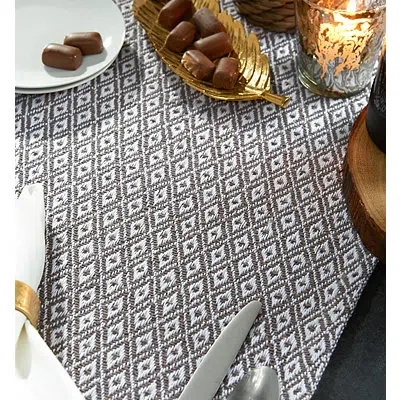 Kirkland's Mini Diamond Fringe End Table Runner In Multi