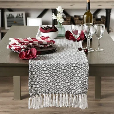 Kirkland's Mini Diamond Fringe End Table Runner In Multi