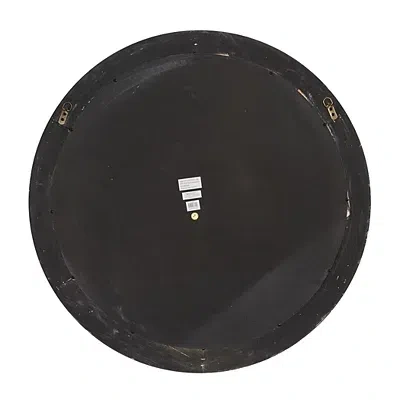 Kirkland's Distressed White Wood Round Frame Wall Mirror In White