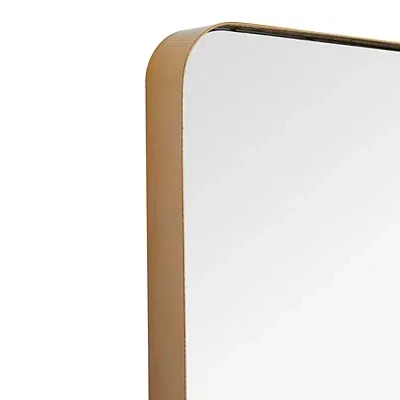 Kirkland's Thin Iron Frame Curved Corner Mirror In Gold