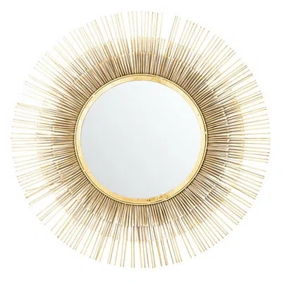 Kirkland's Layered Burst Frame Round Wall Mirror In Gold