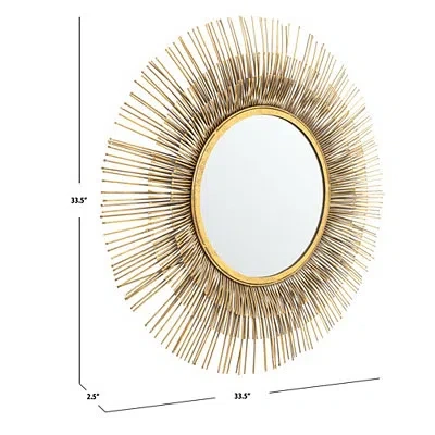 Kirkland's Layered Burst Frame Round Wall Mirror In Gold