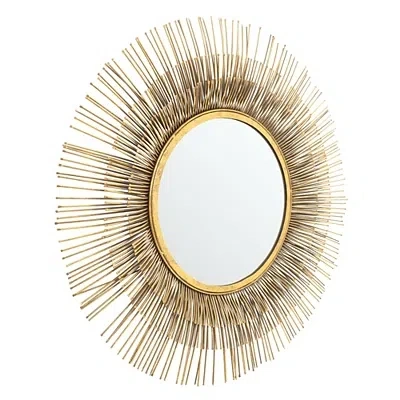 Kirkland's Layered Burst Frame Round Wall Mirror In Gold