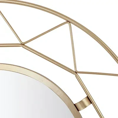 Kirkland's Open Fractal Frame Round Mirror In Multi