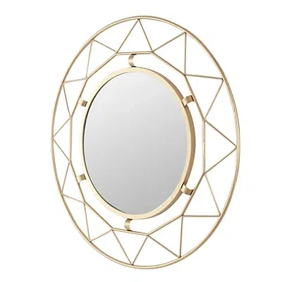 Kirkland's Open Fractal Frame Round Mirror In Multi