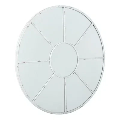 Kirkland's Safavieh White Window Frame Round Mirror In White