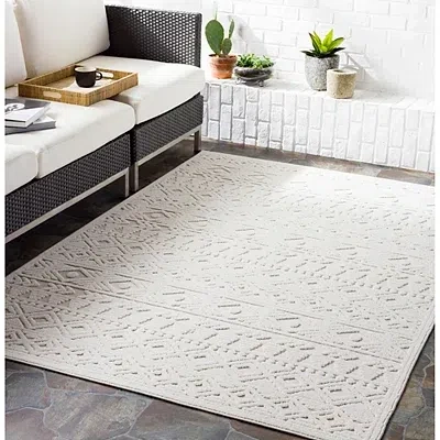 Kirkland's Raised Diamond Stripes Area Rug In White