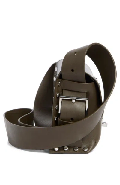 Allsaints Miro Leather Satchel In Green