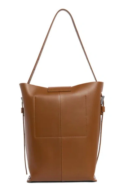 Allsaints Miro Leather Shoulder Bag In Brown