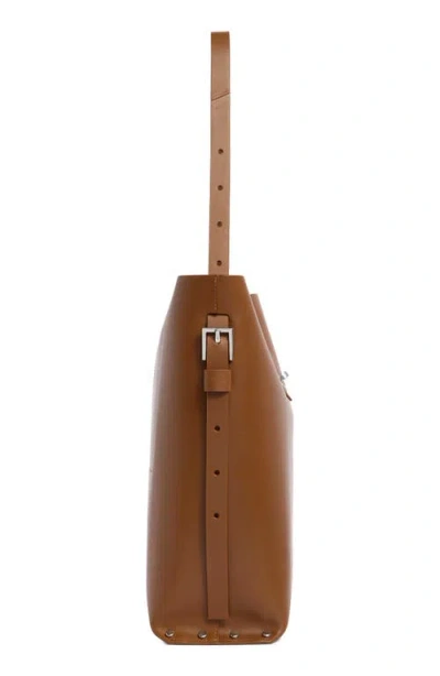 Allsaints Miro Leather Shoulder Bag In Brown