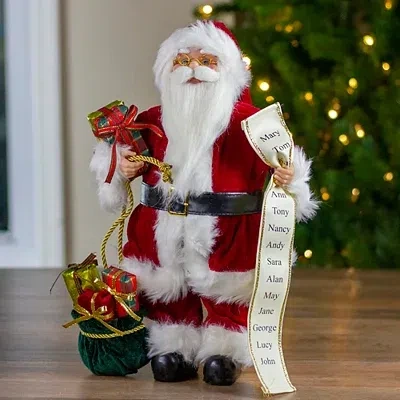 Kirkland's He's Making A List Santa Claus Figurine In Multi