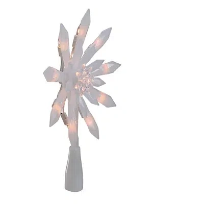 Kirkland's Crystal Snowflake Pre-lit Led Tree Topper In Gray