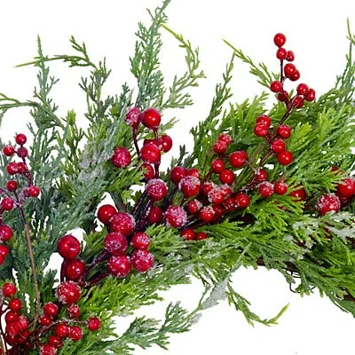 Kirkland's Iced Red Berries And Cedar Wreath In Multi