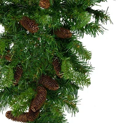 Kirkland's Dakota Red Pinecone Teardrop Swag In Green