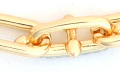 Panacea Paper Clip Chain Necklace In Gold