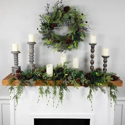 Kirkland's Forest Pinecone And Cedar Garland In Multi