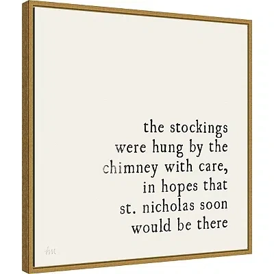 Kirkland's The Stockings Were Hung Framed Canvas Art Print In Multi