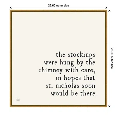 Kirkland's The Stockings Were Hung Framed Canvas Art Print In Multi