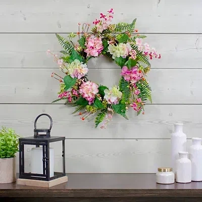 Kirkland's Hydrangea And Fern Berry Wreath In Multi